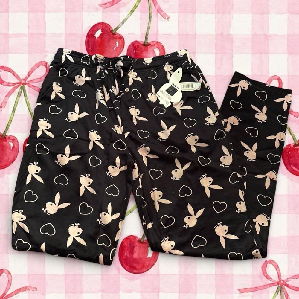 Men's Playboy black and pink pajama pants brand new with tags size medium